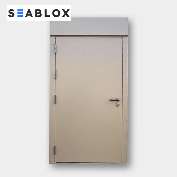 40x80 shipping container man door installed for container projects in Texas