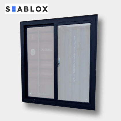 40x40 aluminum black shipping container window for container projects in California